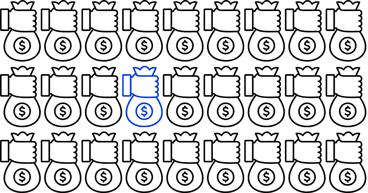 illustration of money bag, a lot of it