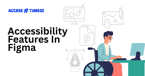 illustration of designer in a wheelchair and doing design in pc