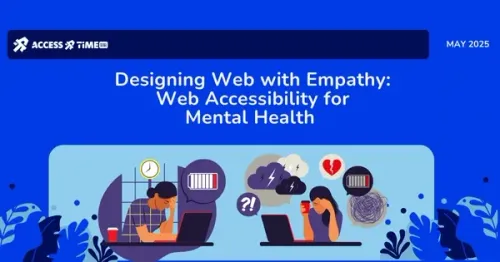 A headline image with title Designing Web With Empathy: Web Accessibility for Mental Health